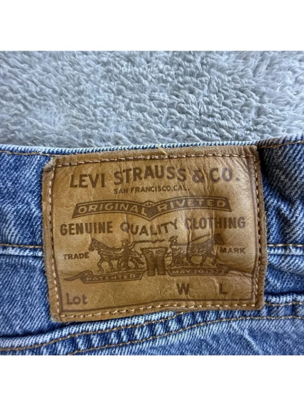Levi's Premium Jeans Mens 34x30 Blue Regular Straight Stretch Denim Light Wash
